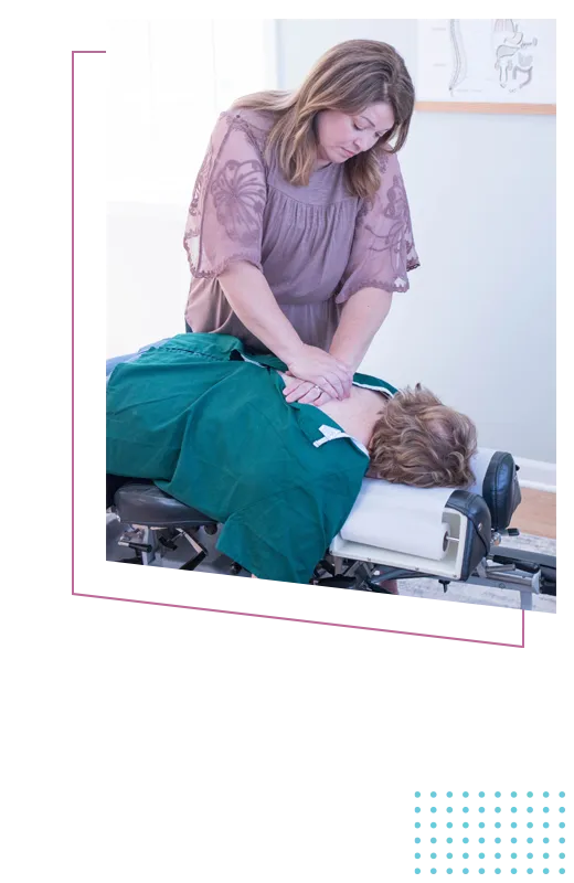 Chiropractor Hampton IL Laura Stone Adjusting A Patient Chiropractor Hampton IL Laura Stone Adjusting A Patient